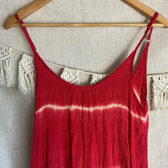 Elan Cover Up Slipdress in Red Tie Dye Size Large - Picture 3 of 10